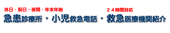 久喜市、急患診療所、小児救急電話